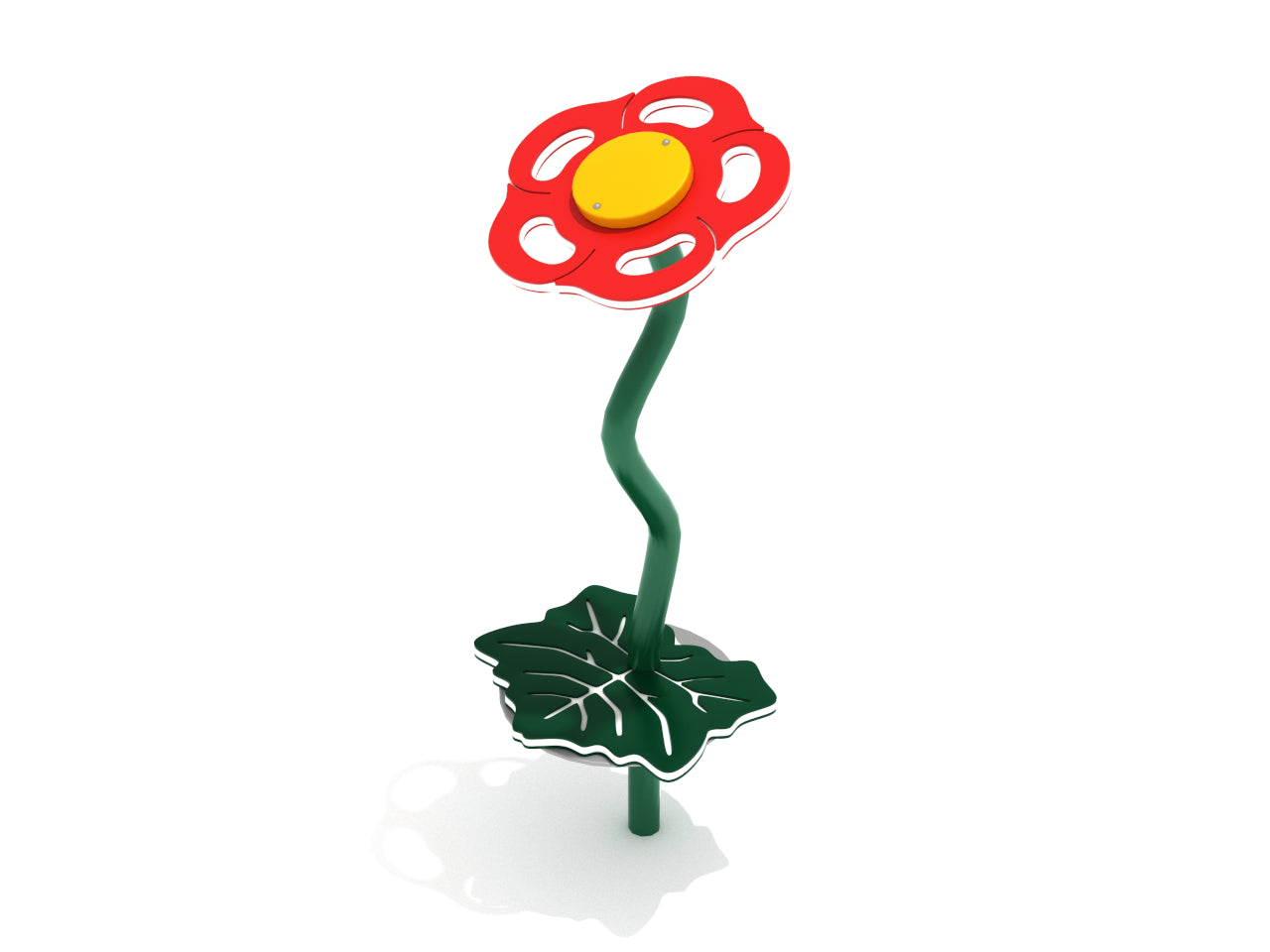 Single Flower Stepper with Leaf