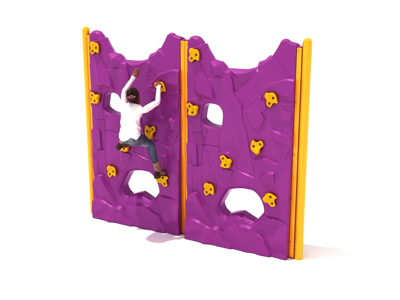 Double Parallel Rock Climbing Wall