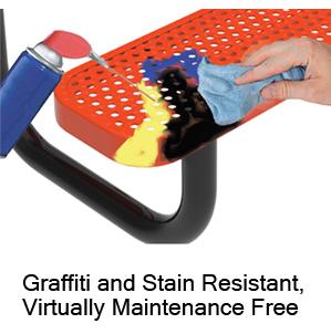 Standard Bench with Backrest - Advantage Coating