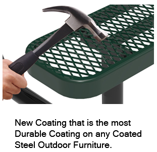 Standard Bench with Backrest - Advantage Coating