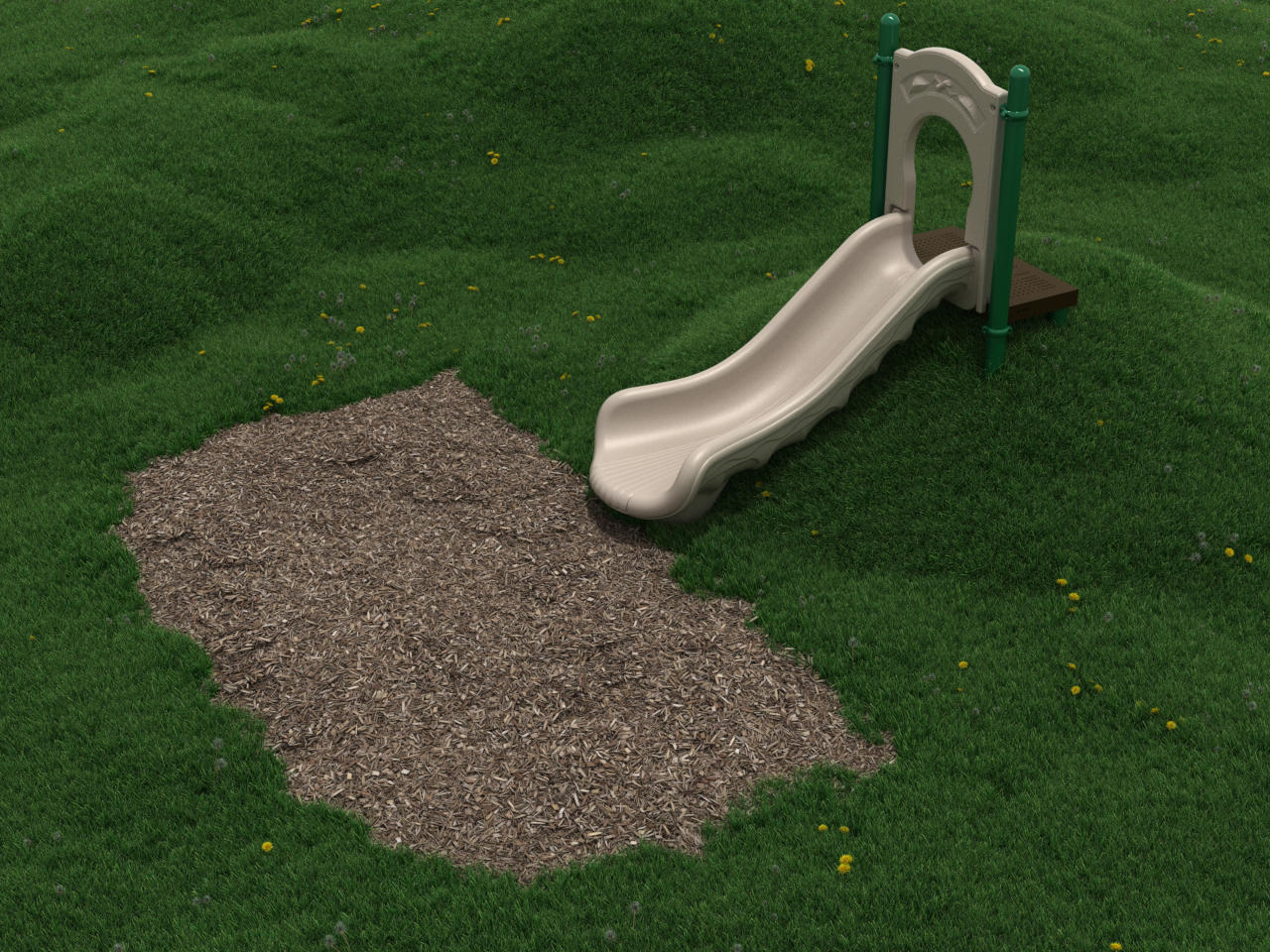 3 Foot Single Straight Embankment Slide