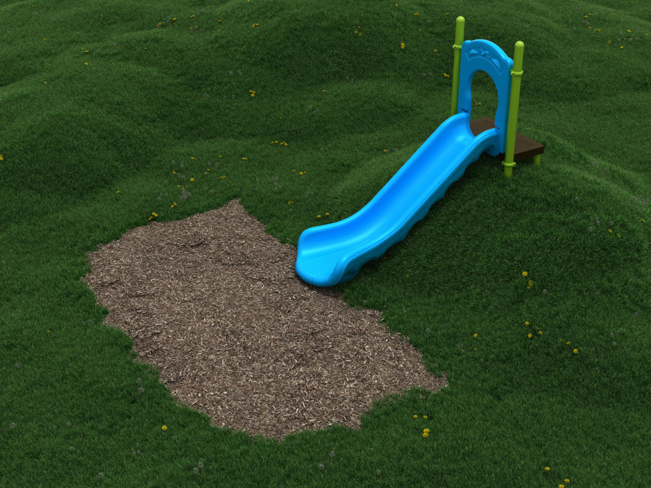 4 Foot Single Straight Embankment Slide
