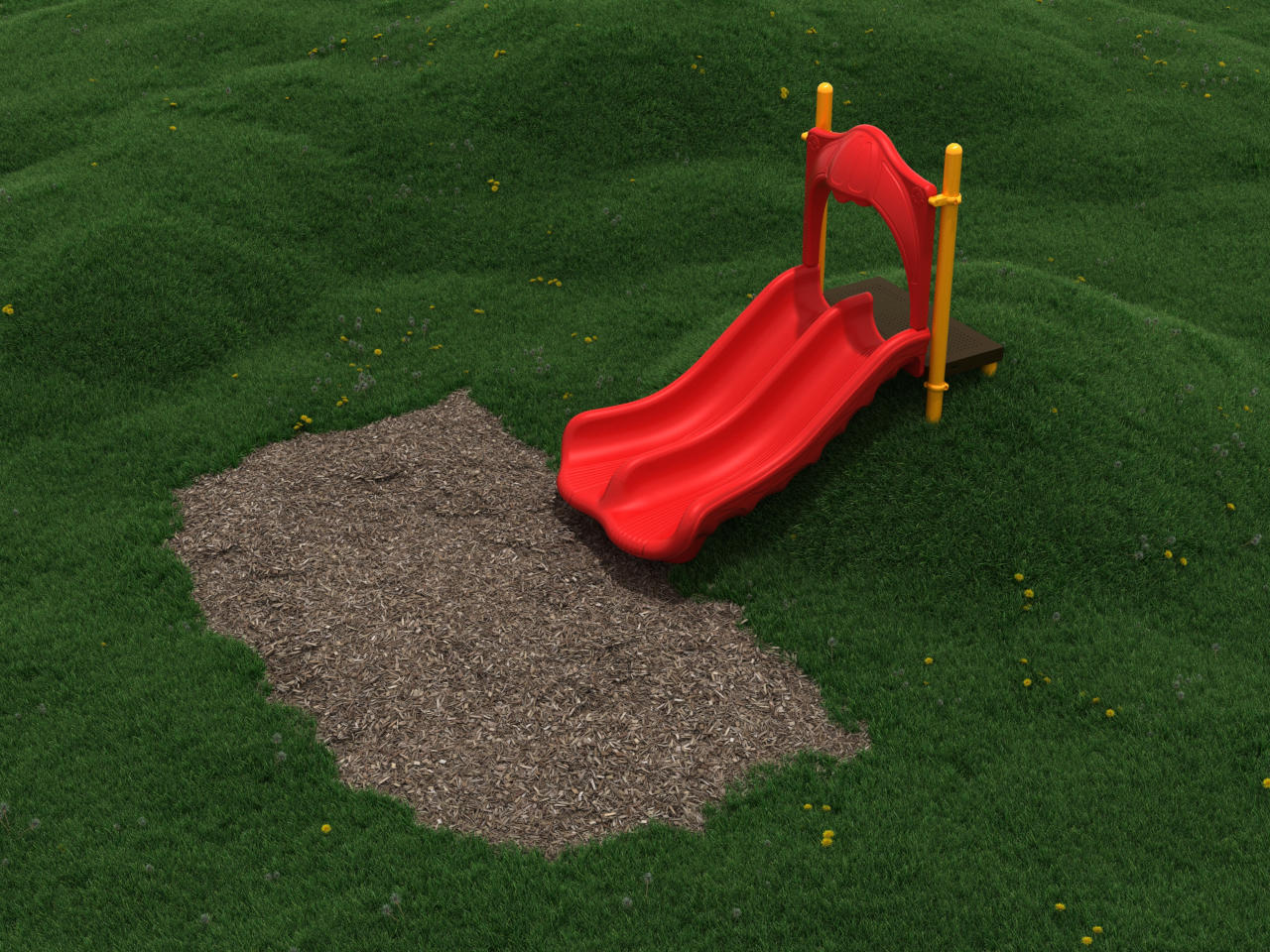 3 Foot Double Straight Embankment Slides