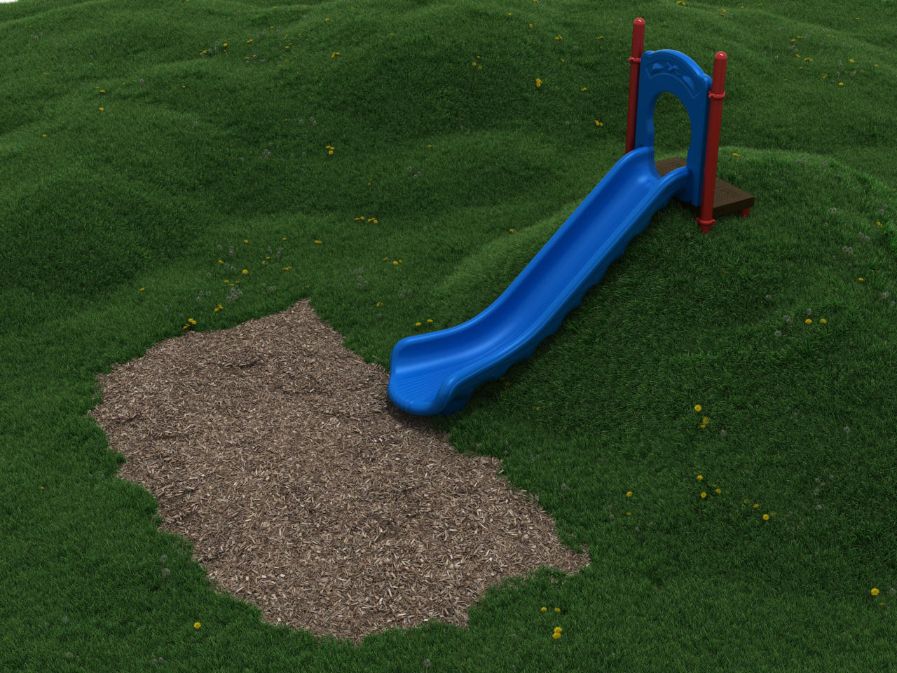 5 Foot Single Straight Embankment Slide