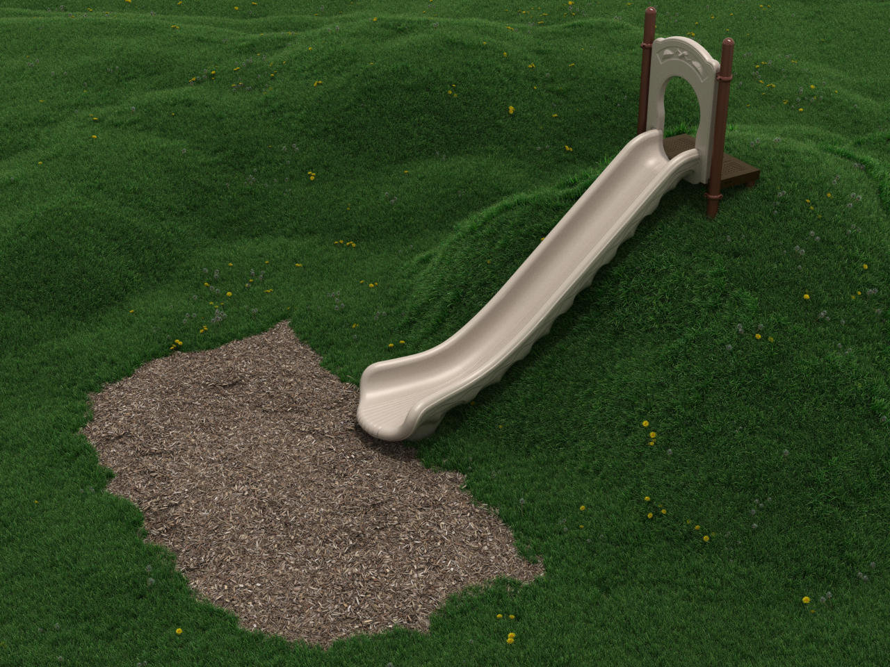 6 Foot Single Straight Embankment Slide