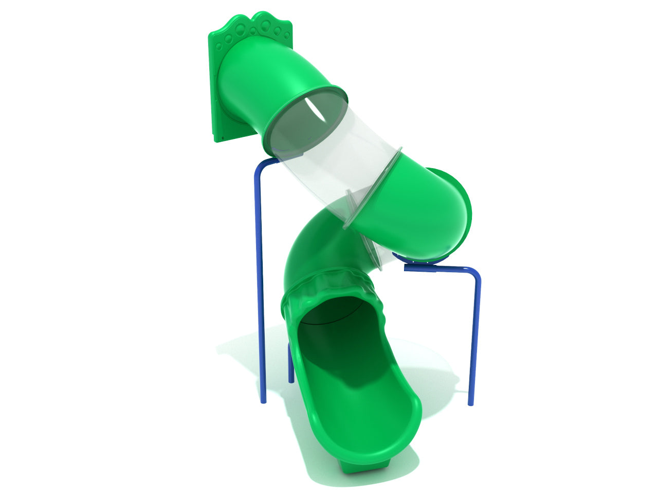 9 Foot Spiral Tube Slide - Slide and Mounts Only