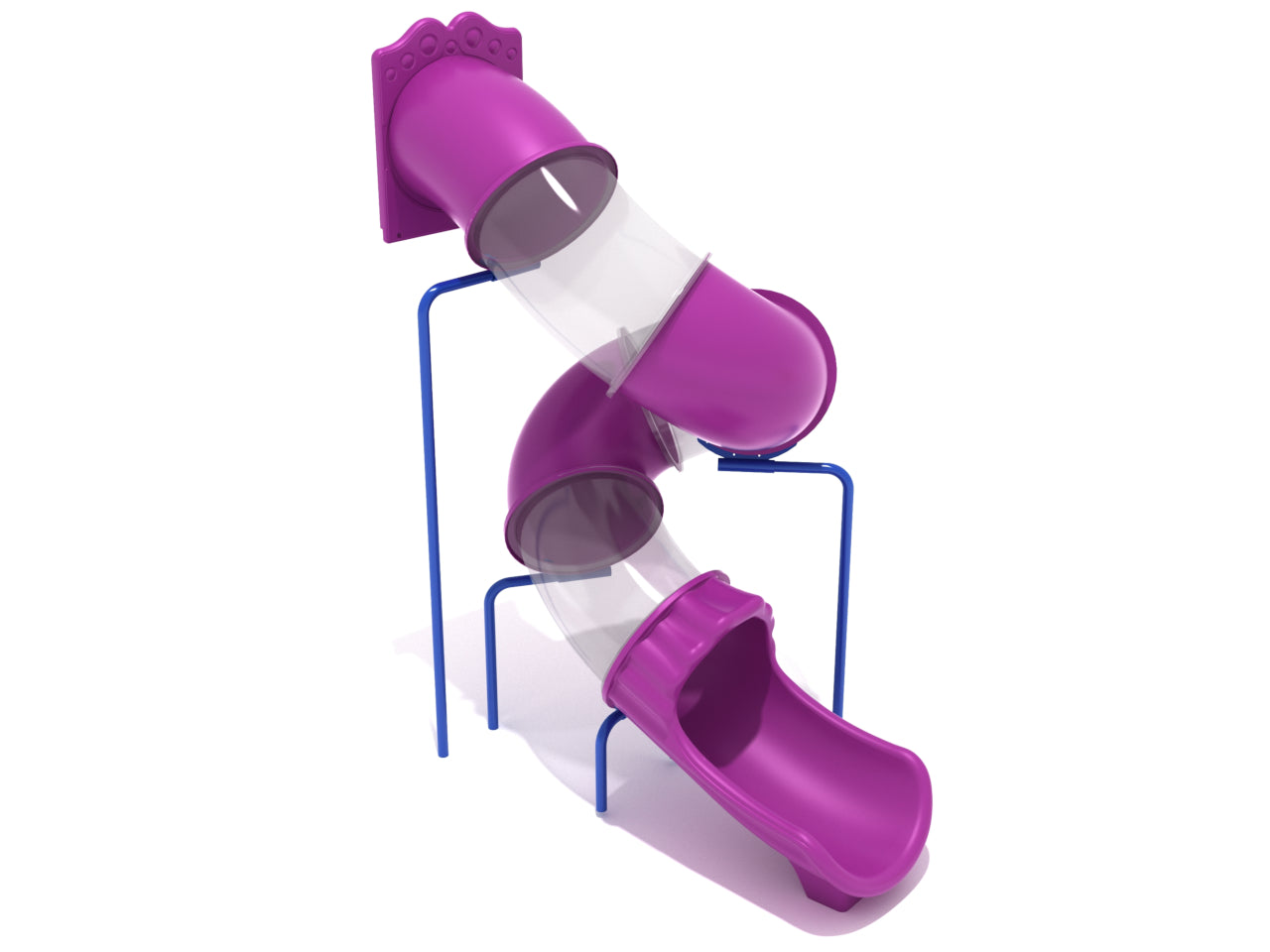 10 Foot Spiral Tube Slide, Slide and Mounts Only