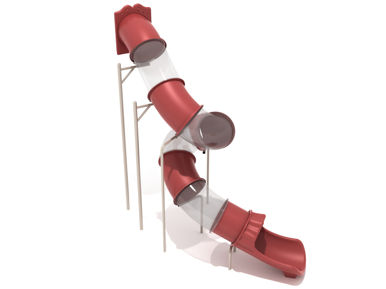 14 Foot Spiral Tube Slide - Slide and Mounts Only